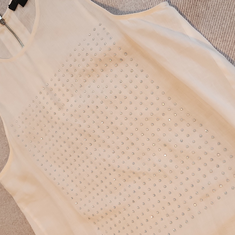 J. Crew Sparkle Sleeveless Linen Top